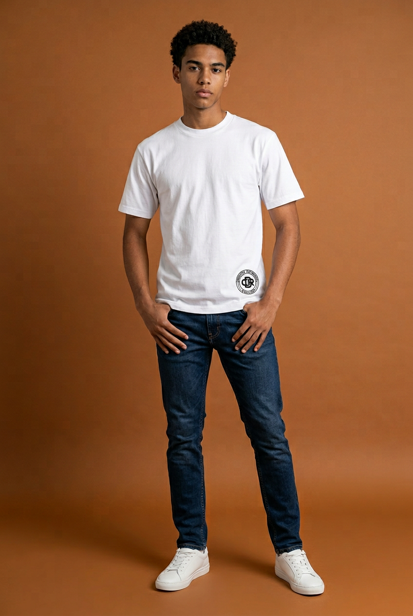 CDR 3D Puff Print Box T-Shirt (BLACK LOGO)