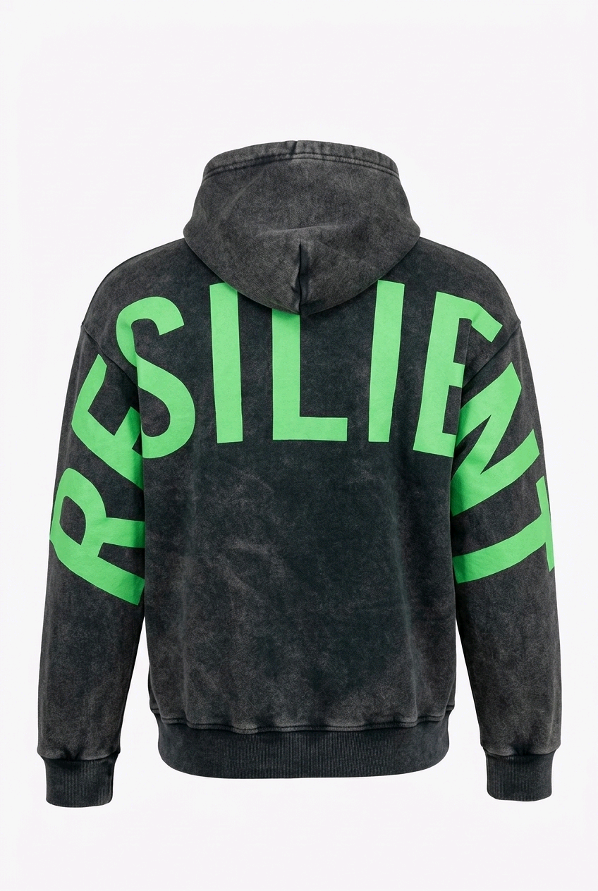 CDR Oversized Sun‑Dried Hoodie "Gremlin Green"