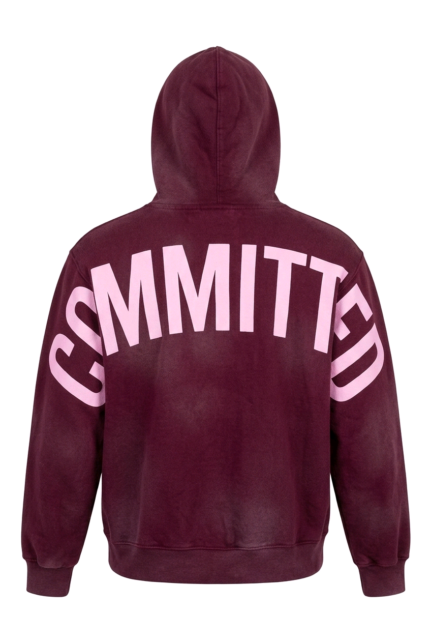 CDR Oversized Sun‑Dried Hoodie "Red Wine"