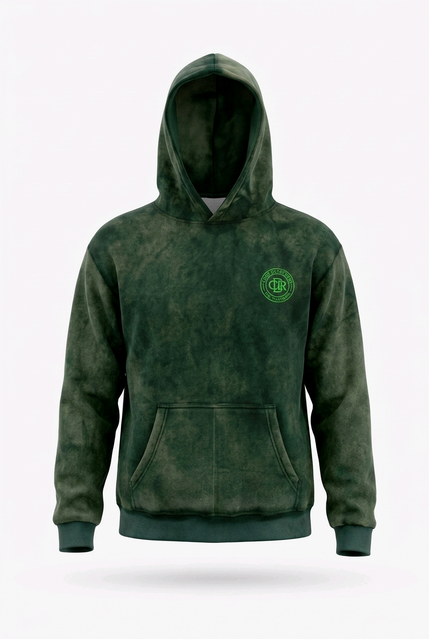 CDR Oversized Sun‑Dried Hoodie "Gremlin Green"