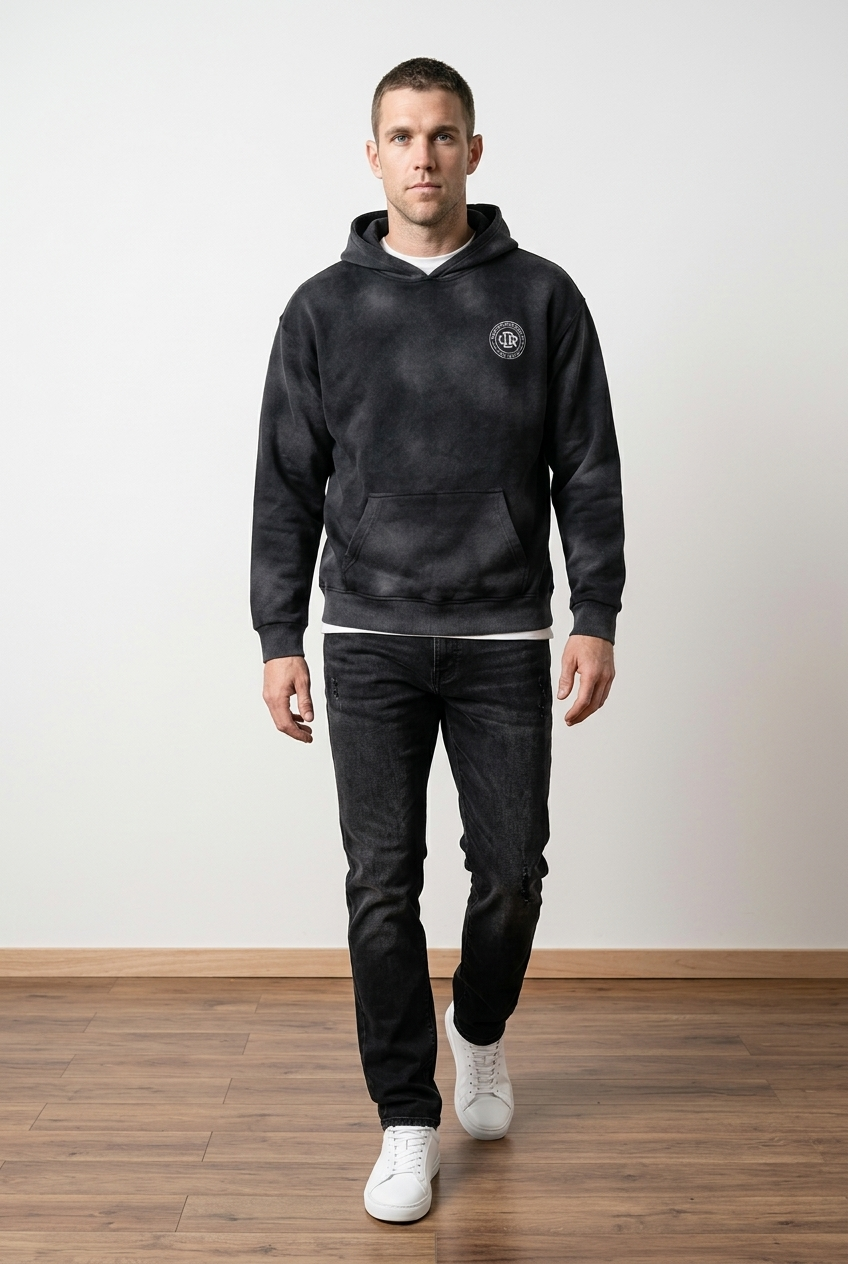 CDR Oversized Sun‑Dried Hoodie "Black"