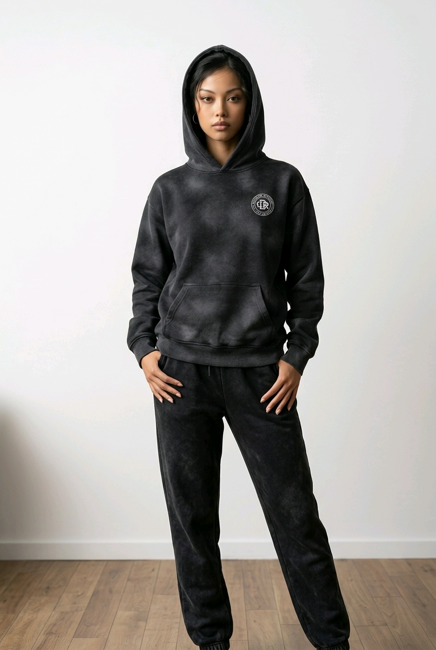 CDR Oversized Sun‑Dried Hoodie "Black"