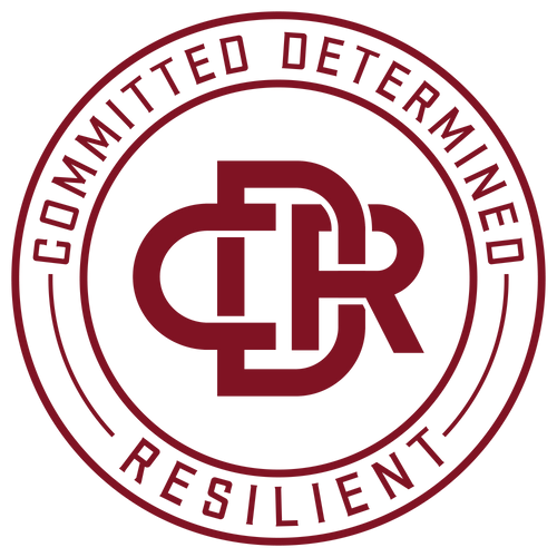 CDR 2D Short Sleeve T-Shirt (BURGUNDY LOGO)