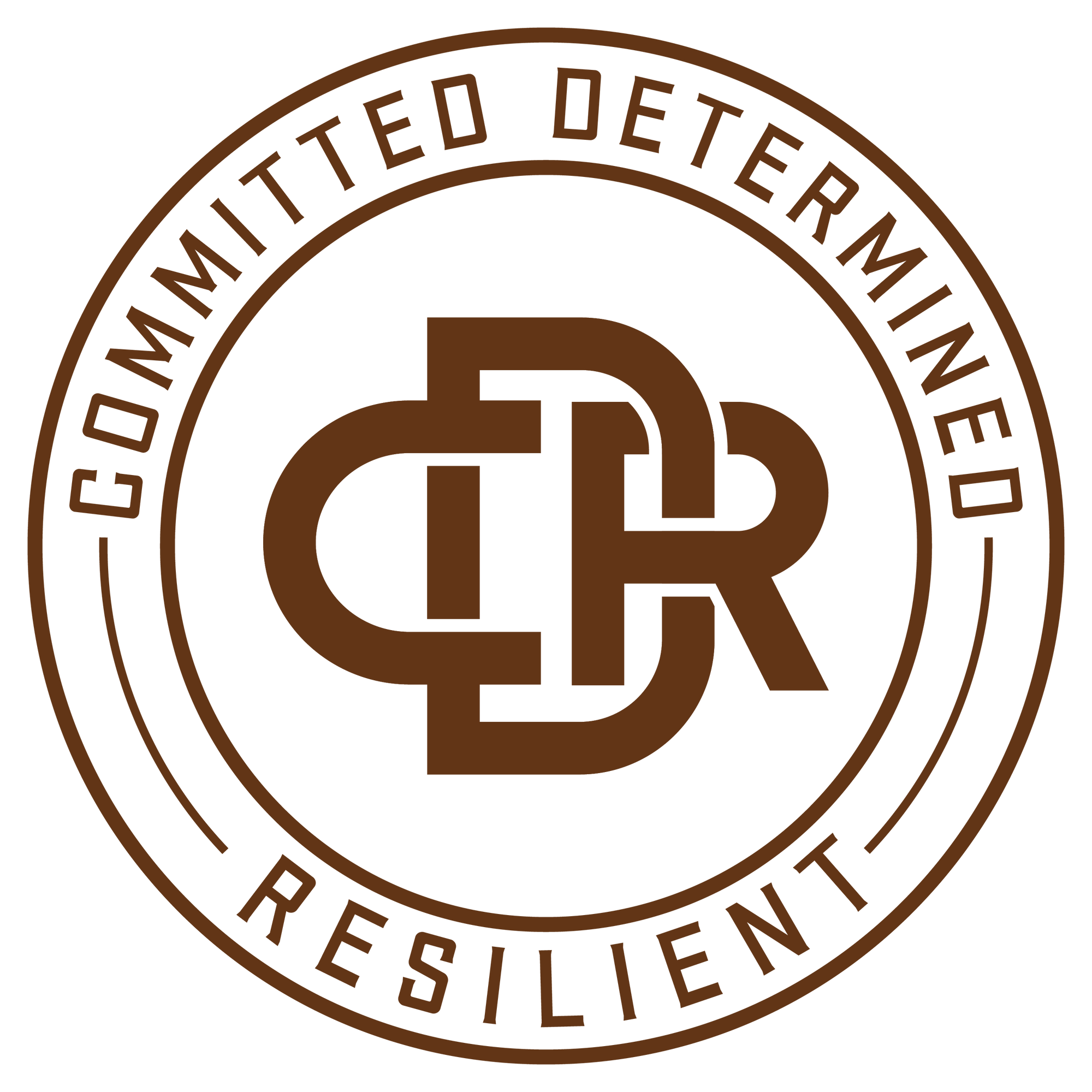 CDR 2D Short Sleeve T-Shirt (CHOCOLATE BROWN LOGO)
