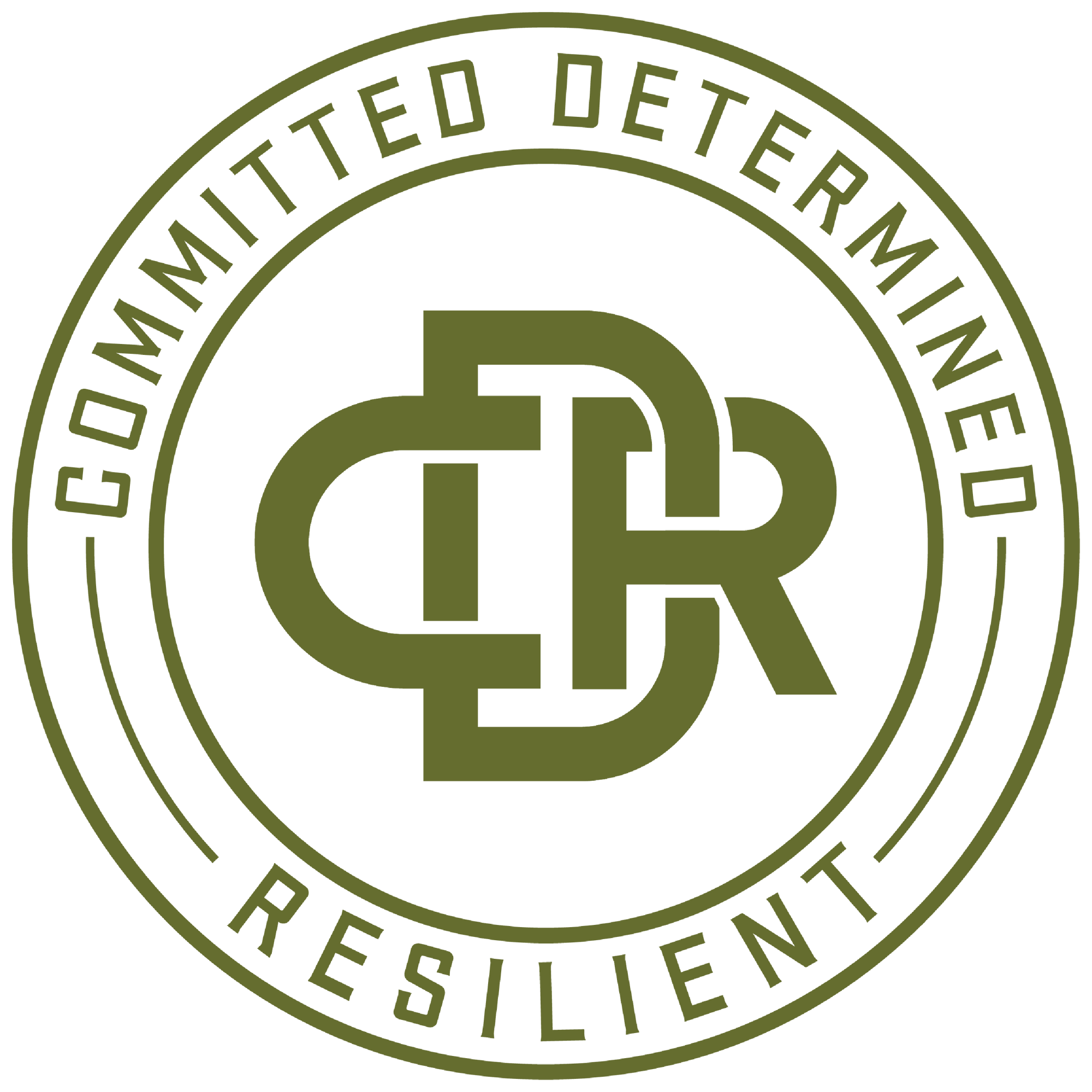 CDR 2D Short Sleeve T-Shirt (ARMY GREEN LOGO)
