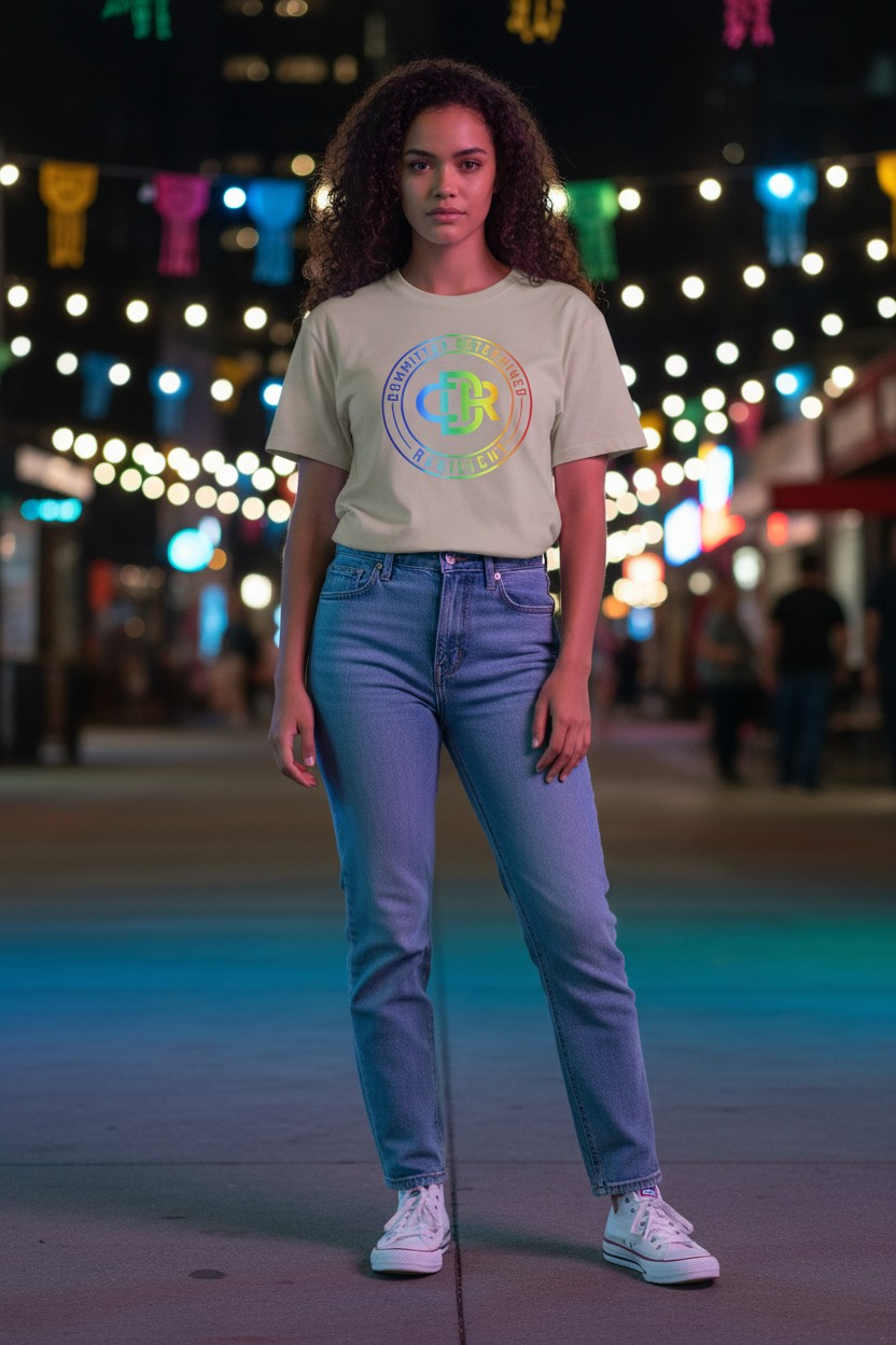 CDR 2D Short Sleeve T-Shirt (RAINBOW LOGO)
