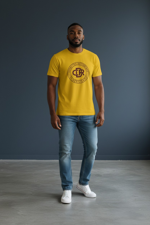 CDR 2D Short Sleeve T-Shirt (BURGUNDY LOGO)